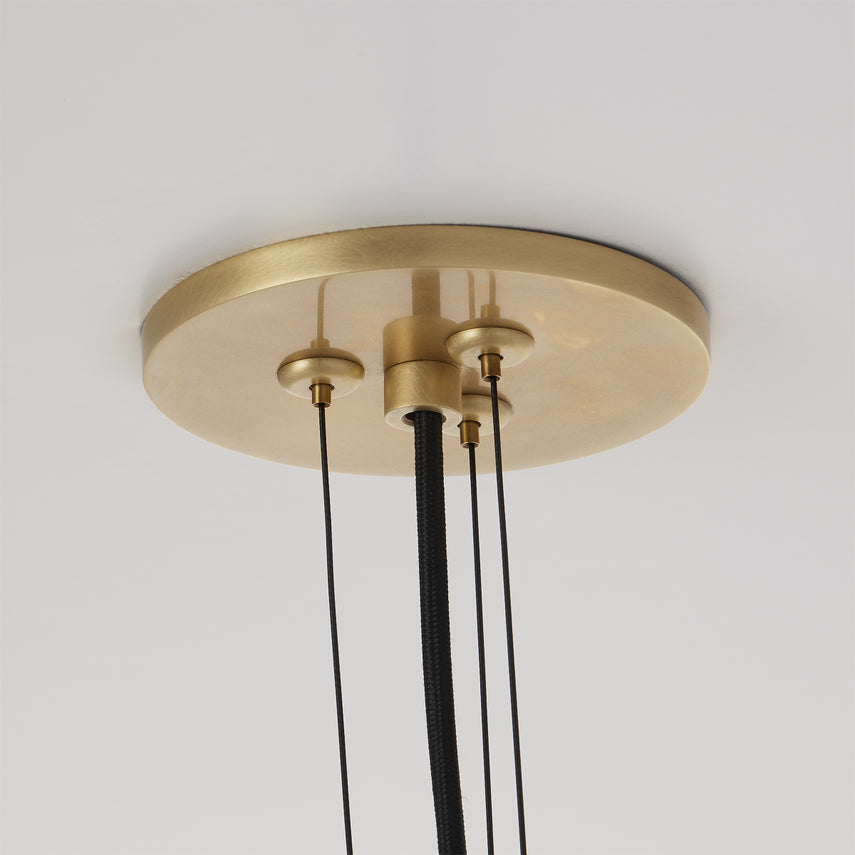 Kapoor Large Pendant Clear Smoke Opal Glass LED by Visual & Comfort & Co