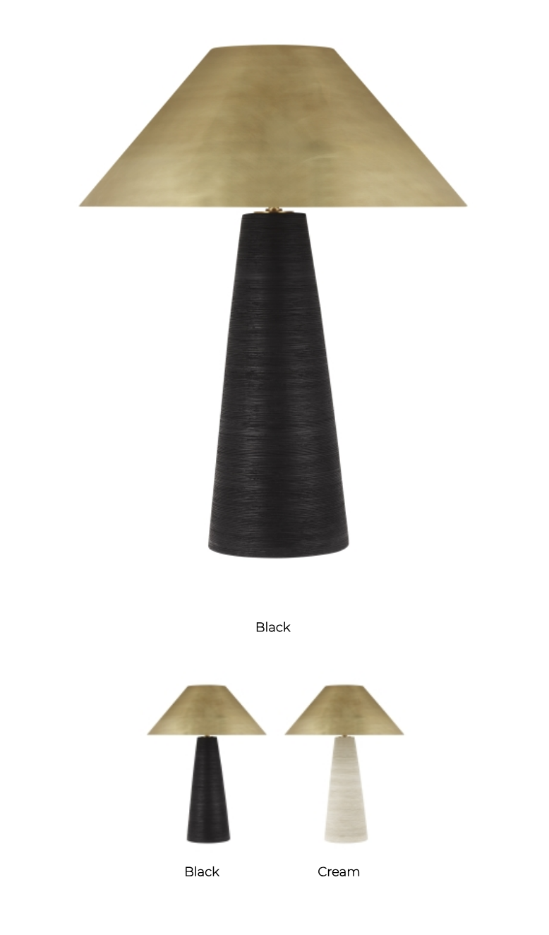 Ceramic Brass LED 28-inch Table Lamp Karam by Visual & Comfort & Co