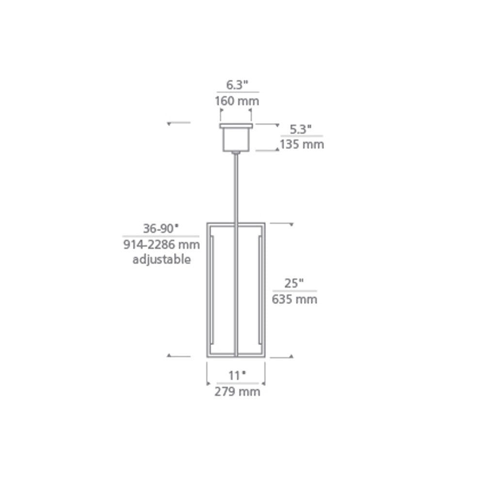 Visual Comfort Kenway 25 Geometric Frame Pendant – view 3