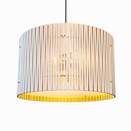 Kerf Modern Sustainable Wood Drum Pendant Light By Graypants