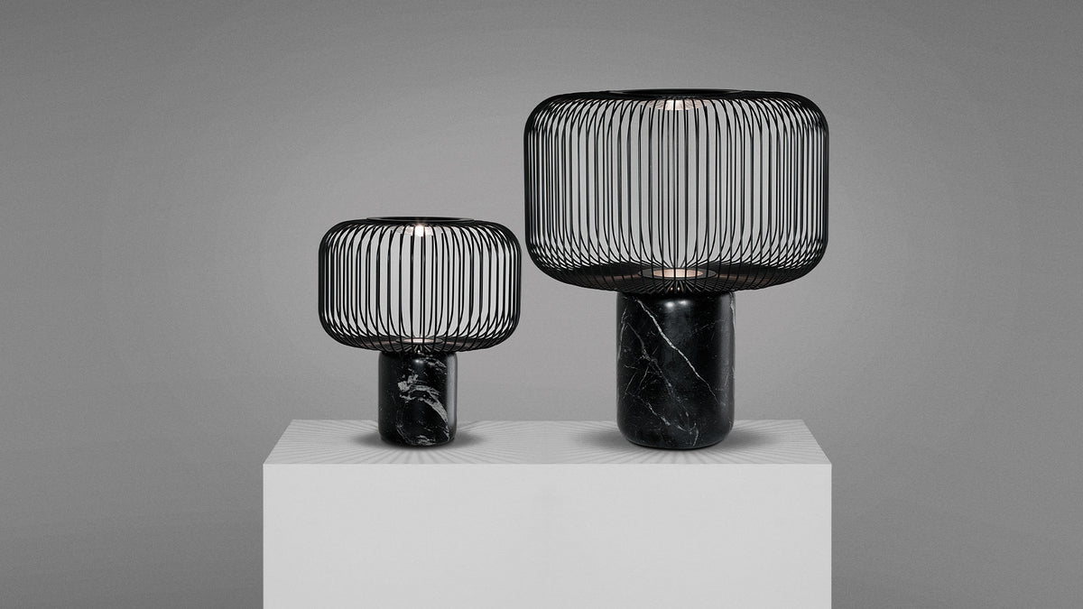 Keshi T marble table lamp by David Abad