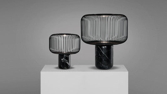 Keshi T marble table lamp by David Abad