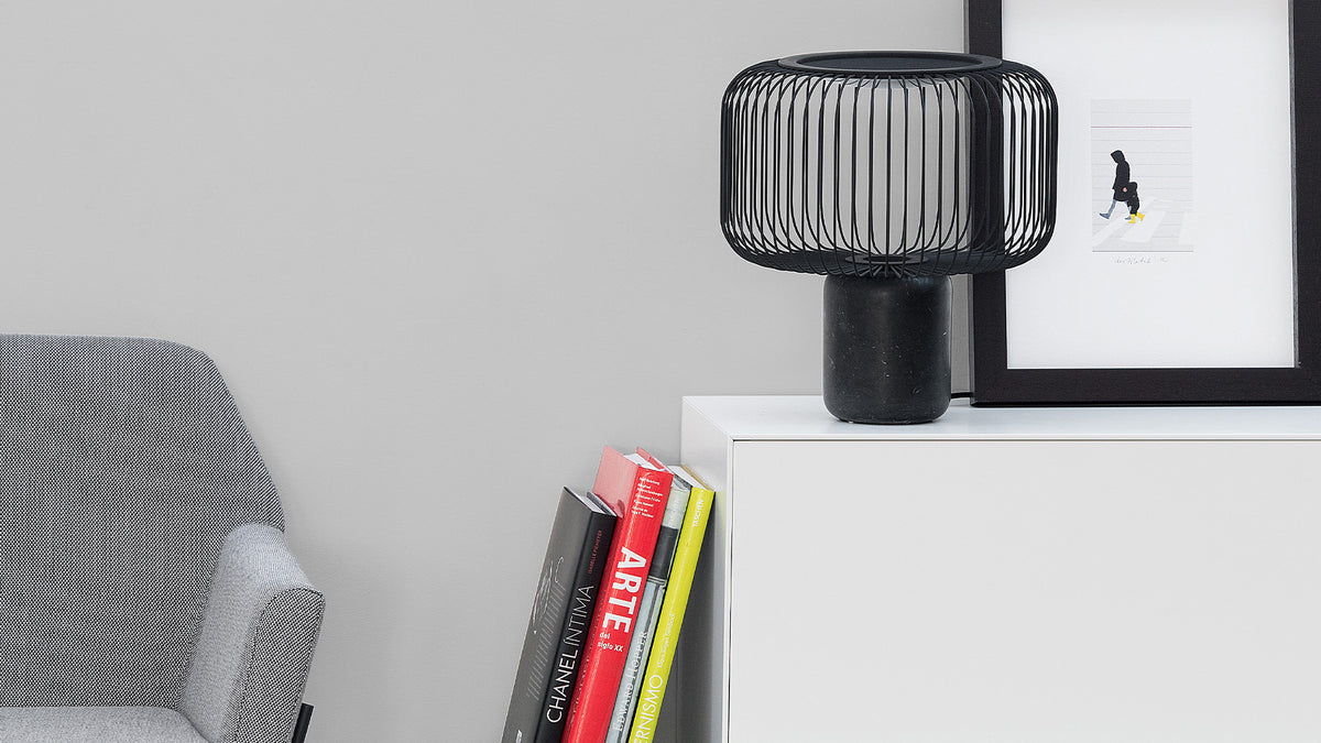 Keshi T marble table lamp by David Abad