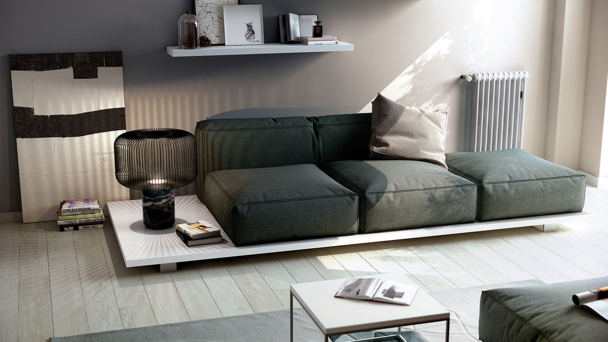Keshi T marble table lamp by David Abad