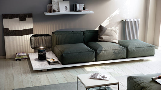 Keshi T marble table lamp by David Abad