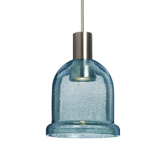 Modern Blue Bubble Glass Pendant Light for Kitchen Island and Dining Areas