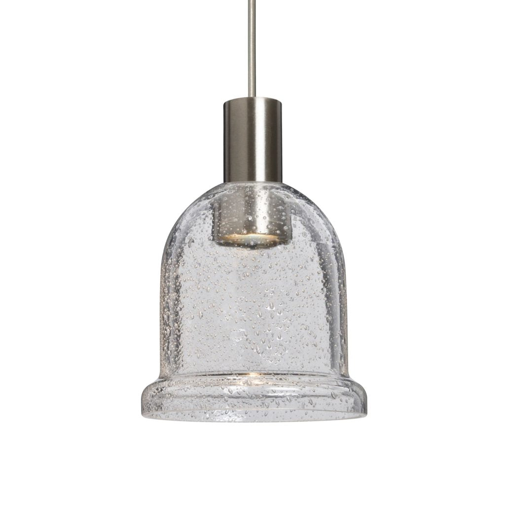 Besa Lighting Kiba Clear Bubble Glass LED Mini Pendant in Modern Interior