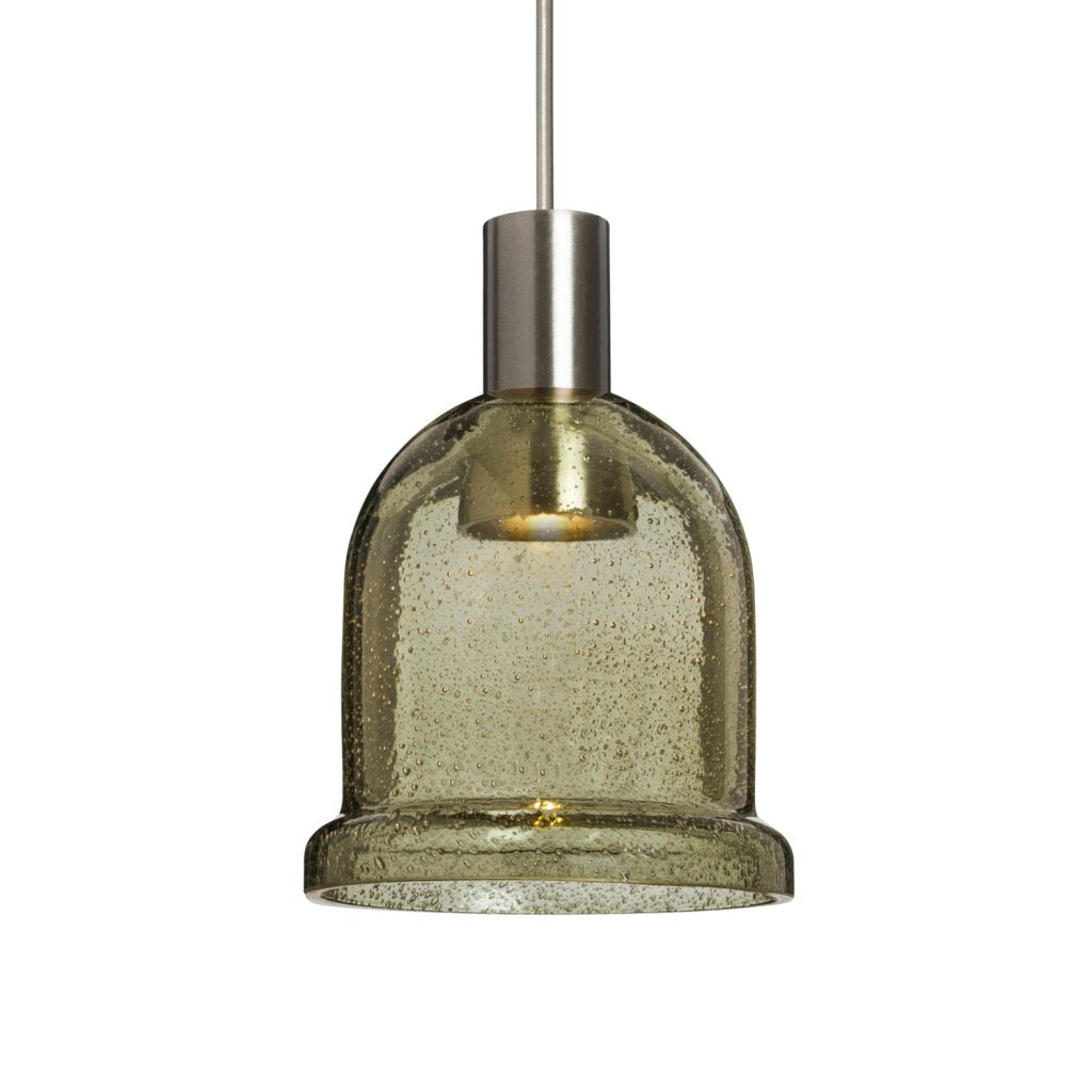 Besa Lighting Kiba Latte Bubble Glass LED Mini Pendant with Modern Design