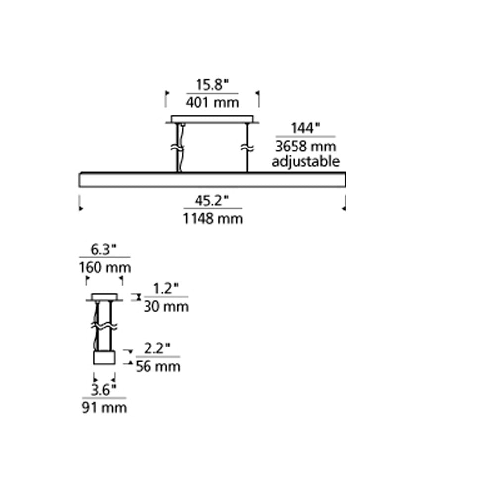 Knox Linear Suspension by Visual & Comfort & Co