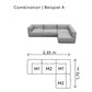 blomus Grow Outdoor Patio Sectional Sofa Combination A Cloud