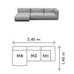 blomus Grow Outdoor Patio Sectional Sofa Combination D Cloud
