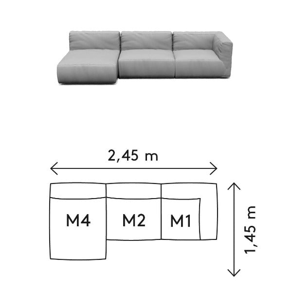 blomus Grow Outdoor Patio Sectional Sofa Combination D Cloud