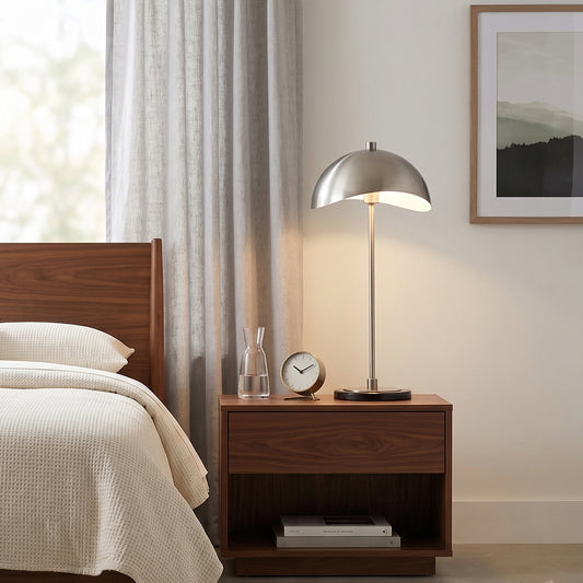 Luna Bella Slimline Table Lamp, Black Marble Base by Nova of California – view 1