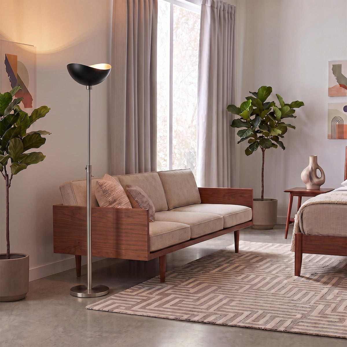 Luna Bella Torchiere Lamp by Nova of California – view 3