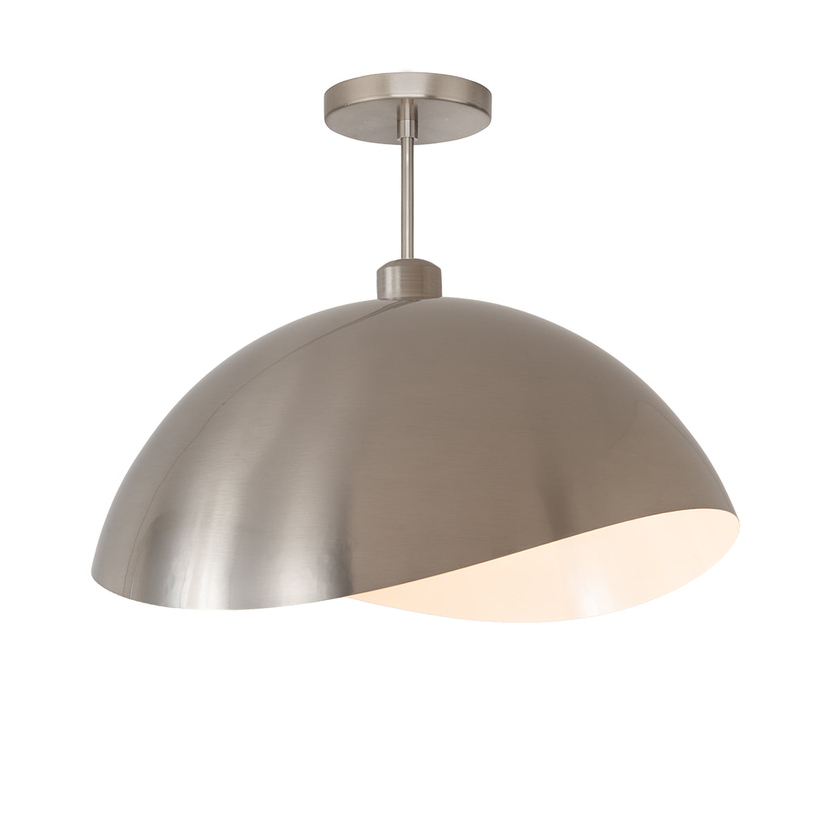 Luna Bella Semi-Flush Mount, Satin Nickel by Nova of California, Default – view 2