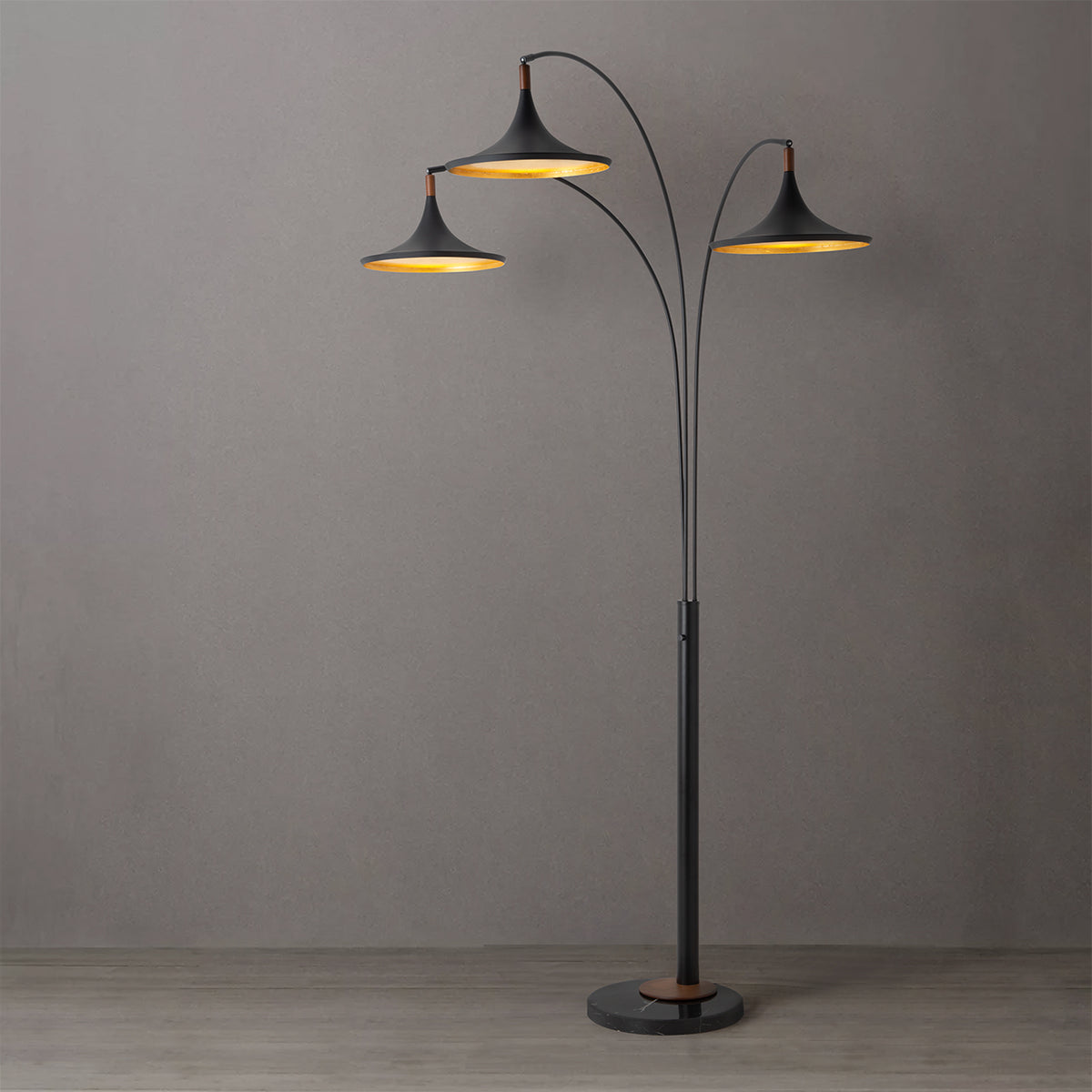 Lodi 3-Light Arc Floor Lamp by Nova of California, Default – view 2