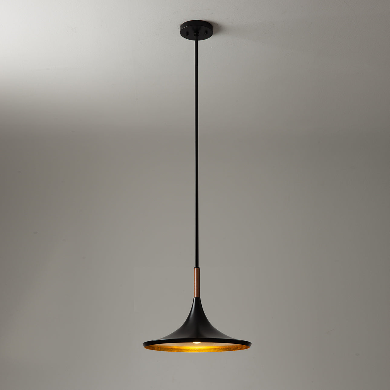 Lodi Pendant Light Small Matte Black Walnut 3210500Mb by Nova California