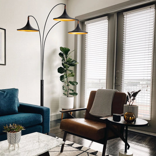 Lodi 3-Light Arc Floor Lamp by Nova of California – view 1