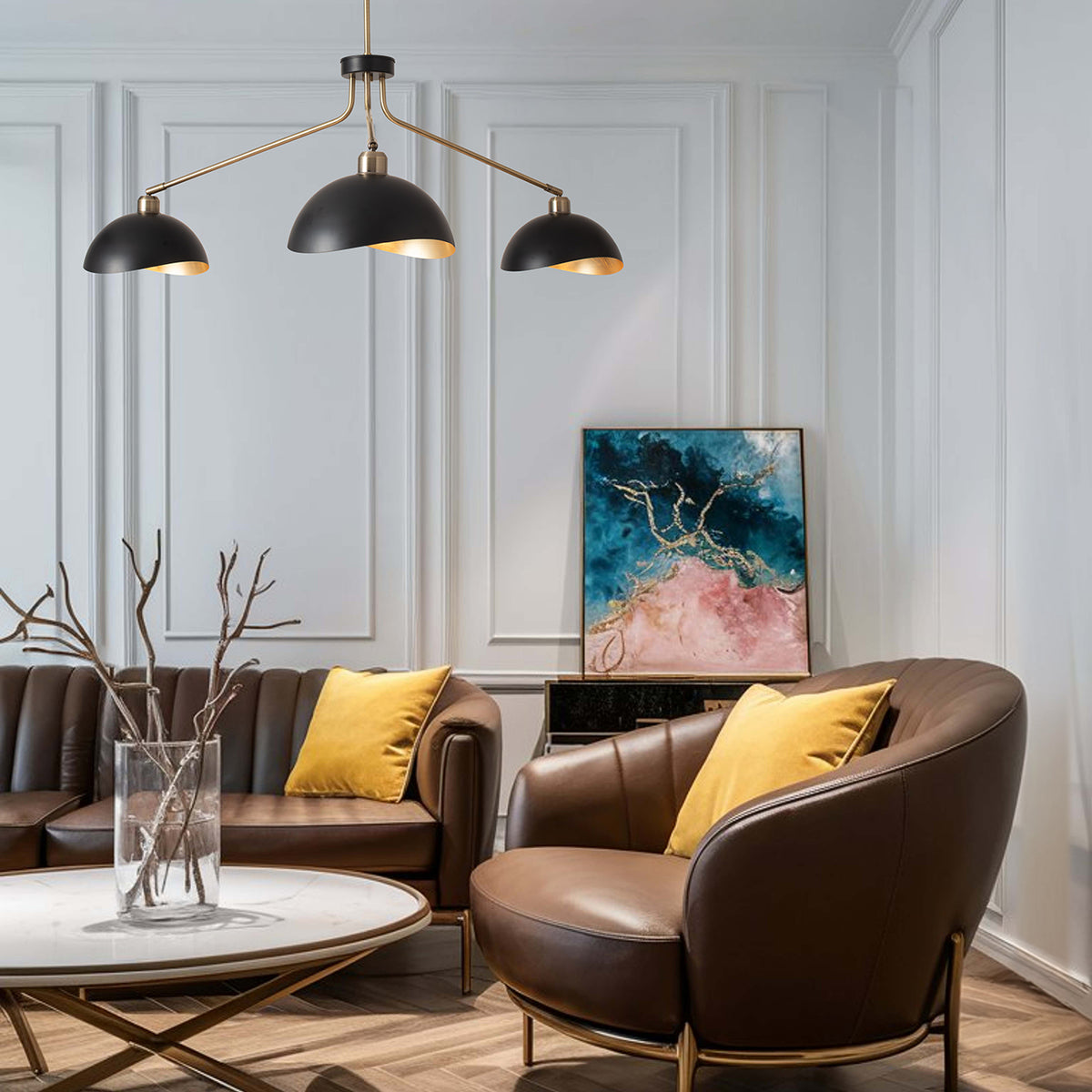 Luna Bella 3-Light Chandelier by Nova of California – view 1
