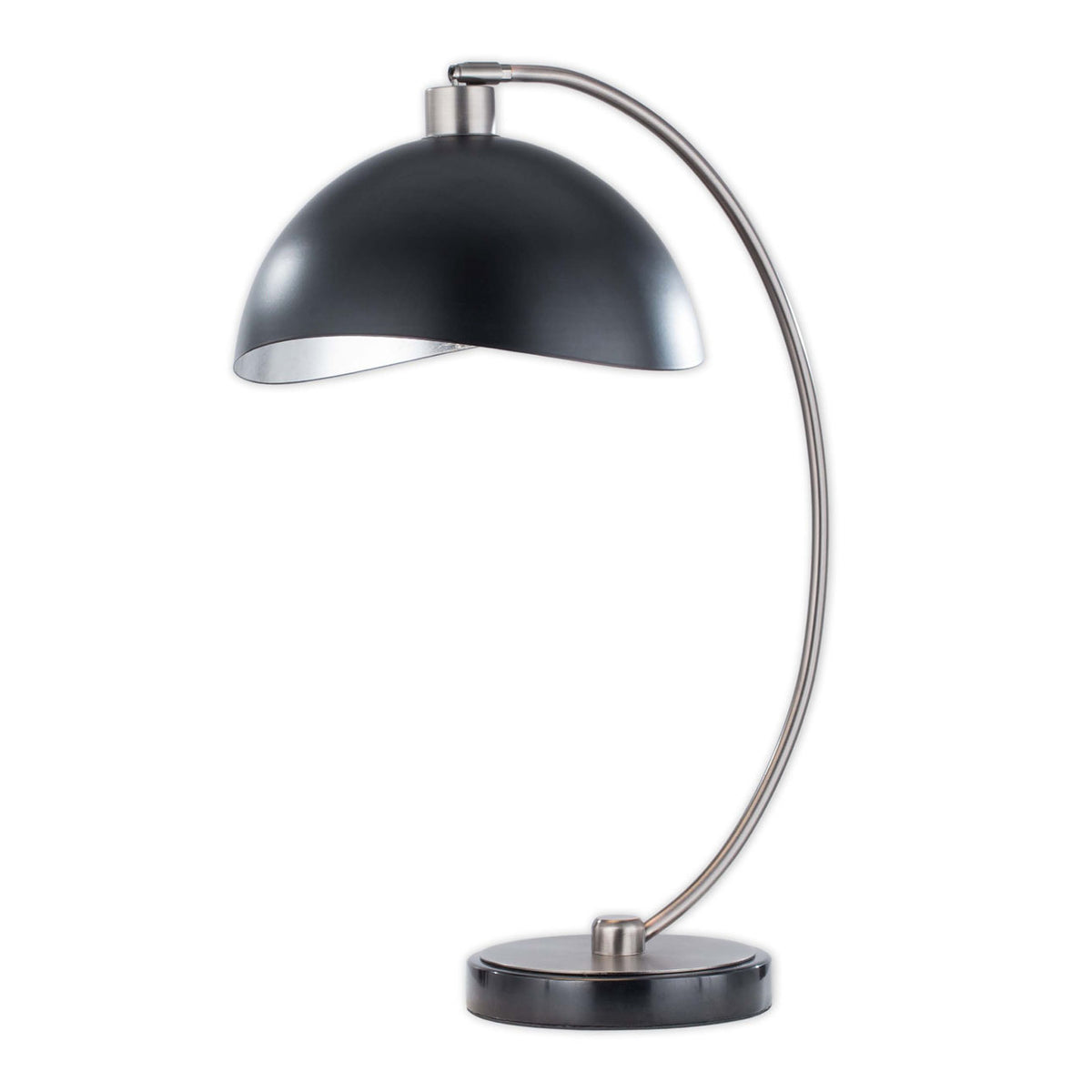 Luna Bella Table Lamp by Nova of California, Matte Black/Silver – view 1