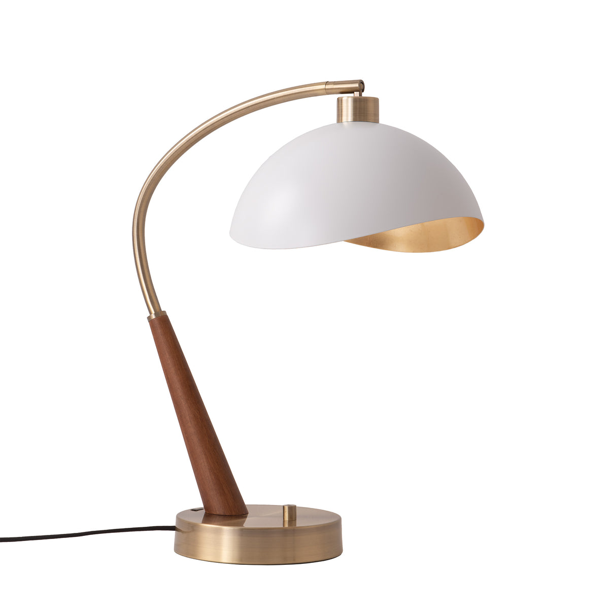 Luna Bella Boomerang Table Lamp by Nova of California, White/Gold – view 8