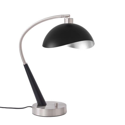Luna Bella Boomerang Table Lamp by Nova of California, Matte Black/Silver – view 1