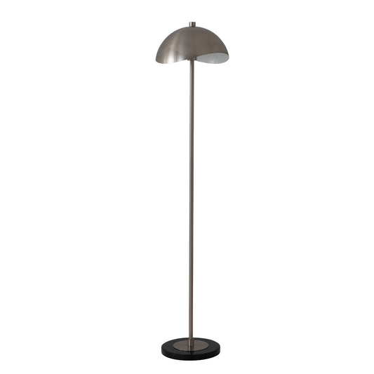 Luna Bella Slimline Floor Lamp by Nova of California, Satin Nickel/White – view 1