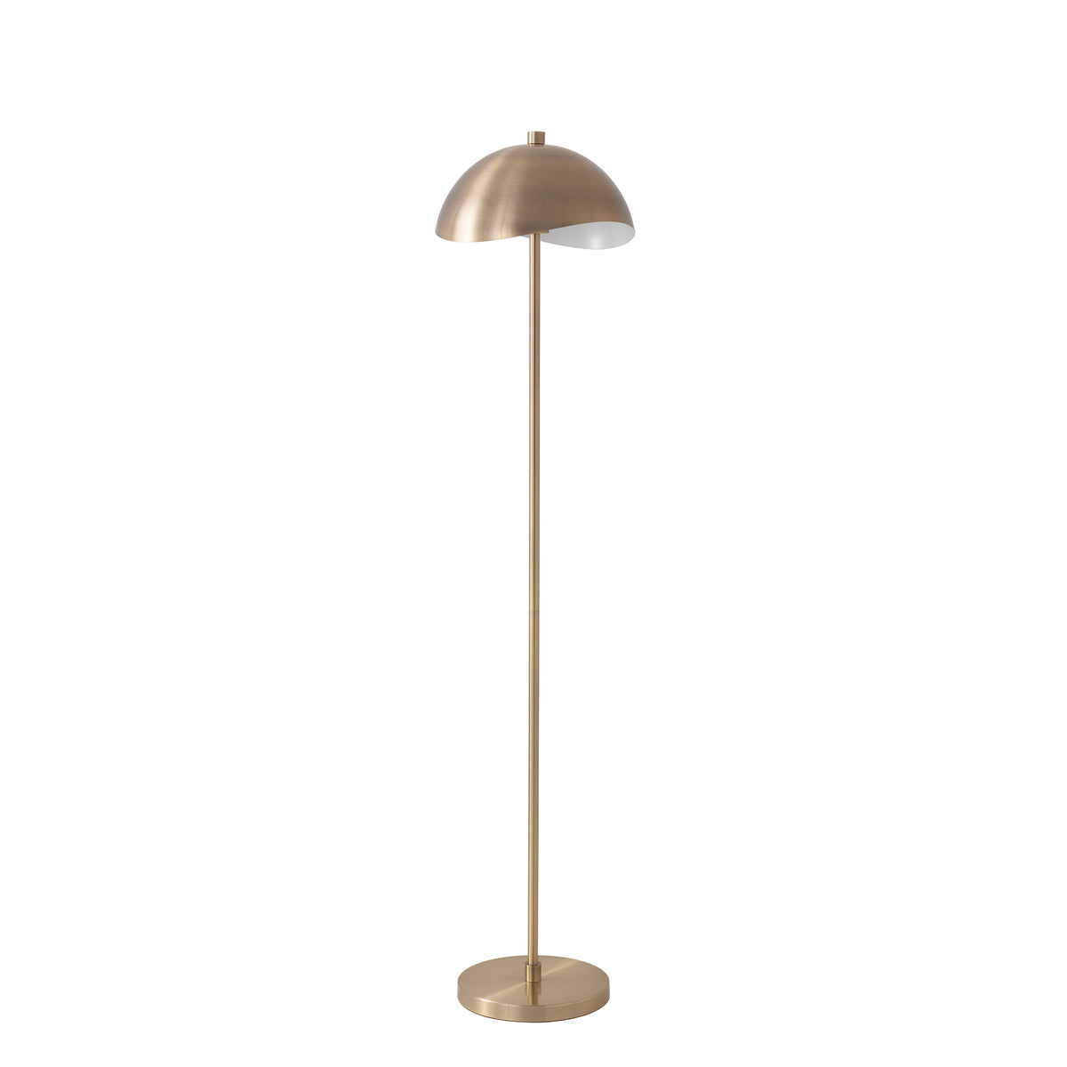Luna Bella Slimline Floor Lamp by Nova of California, Weathered Brass/White – view 2