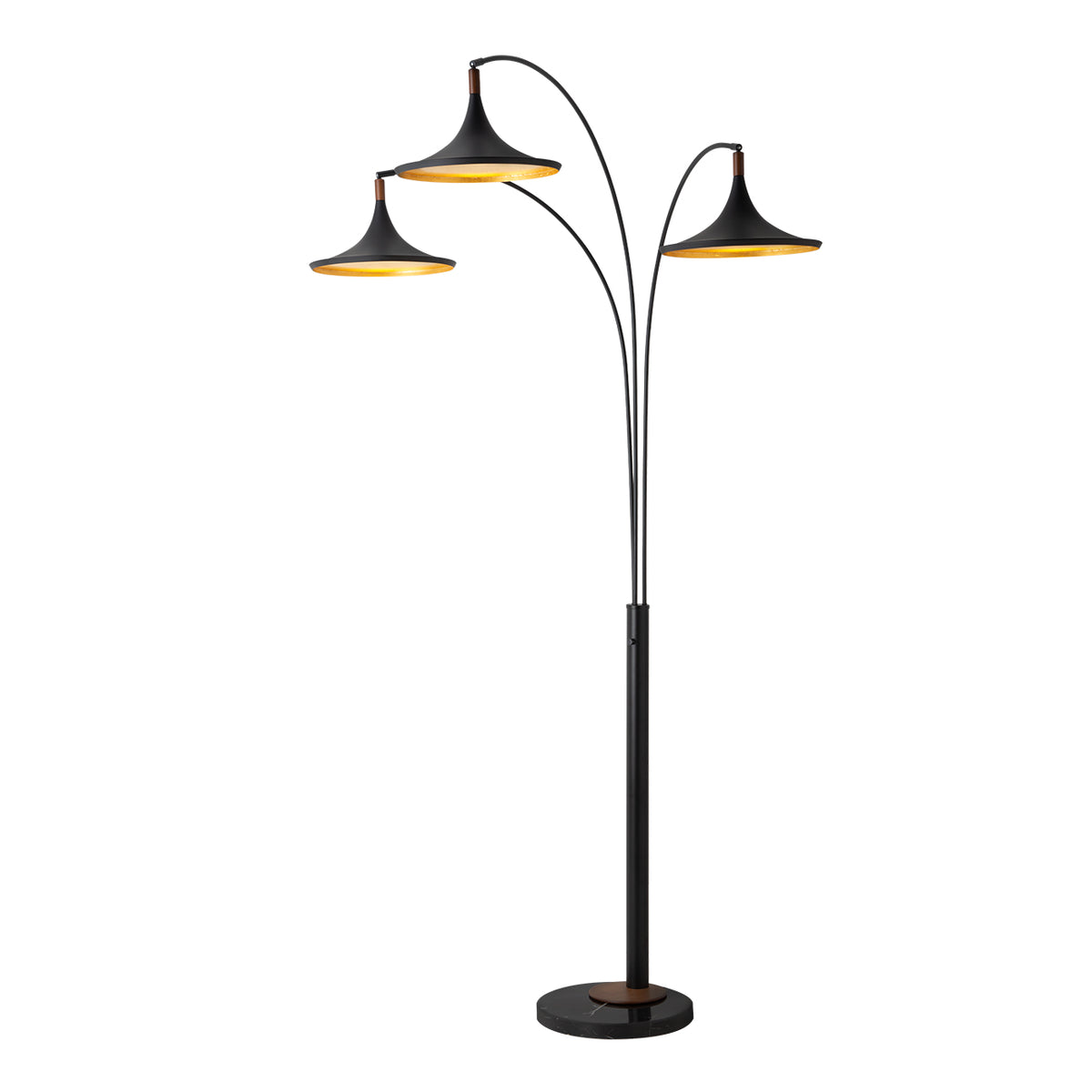 Lodi 3-Light Arc Floor Lamp by Nova of California – view 3