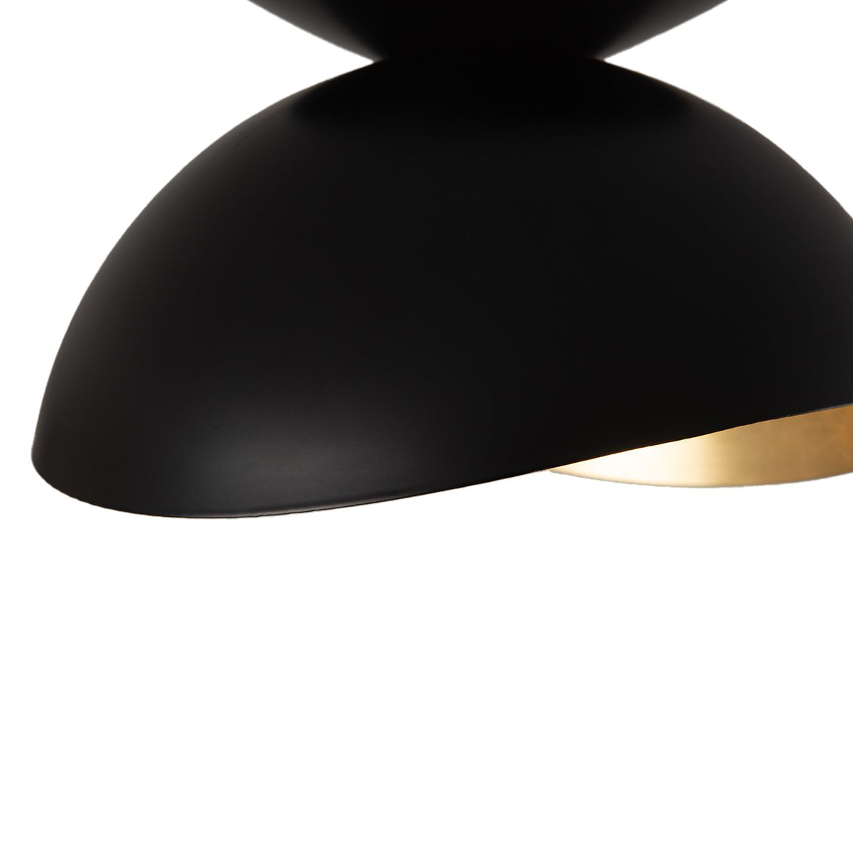 Luna Bella Flush Mount, Matte Black and Gold Leaf by Nova of California – view 4