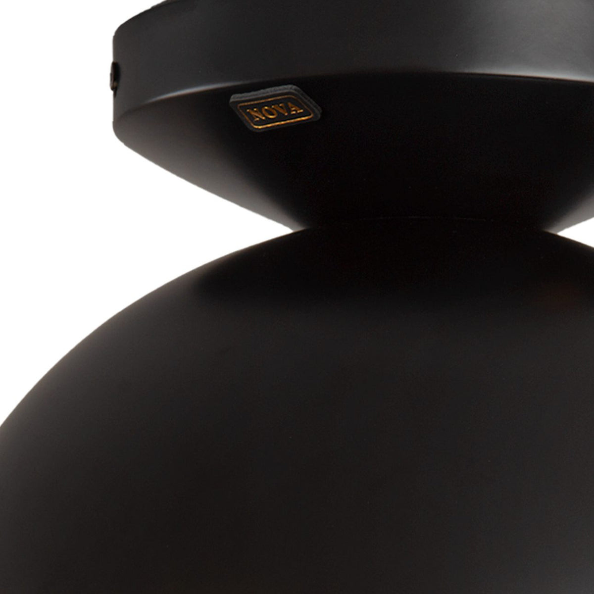 Luna Bella Flush Mount, Matte Black and Gold Leaf by Nova of California – view 5