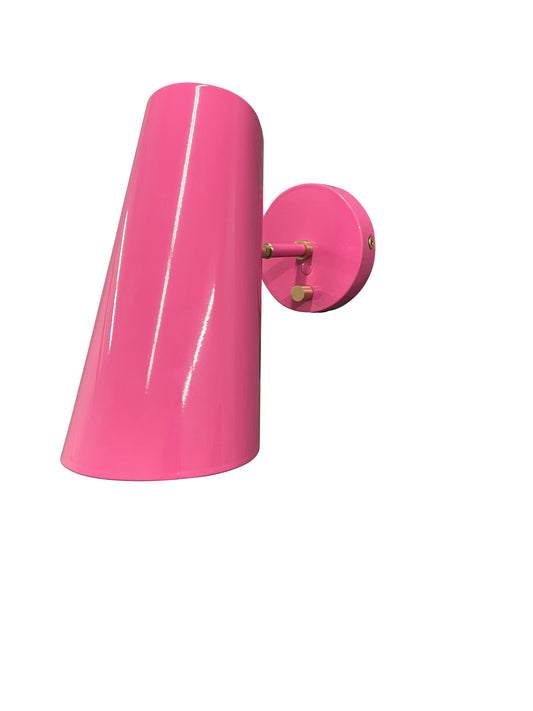 House of Troy Logan Wall Sconce in Orchid/Satin Brass