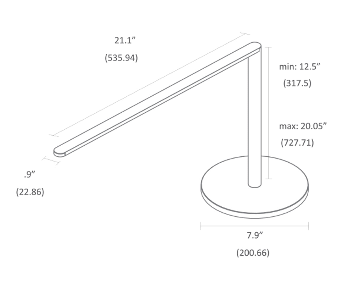 Lady7 Desk Lamp Matte White L7 Mwt Dsk by Koncept Inc