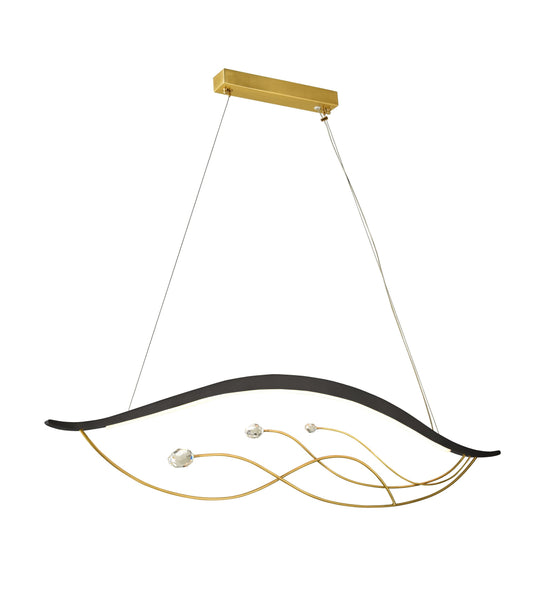LED Pendant in Black and Gold LD0136BG by StarFire Crystal