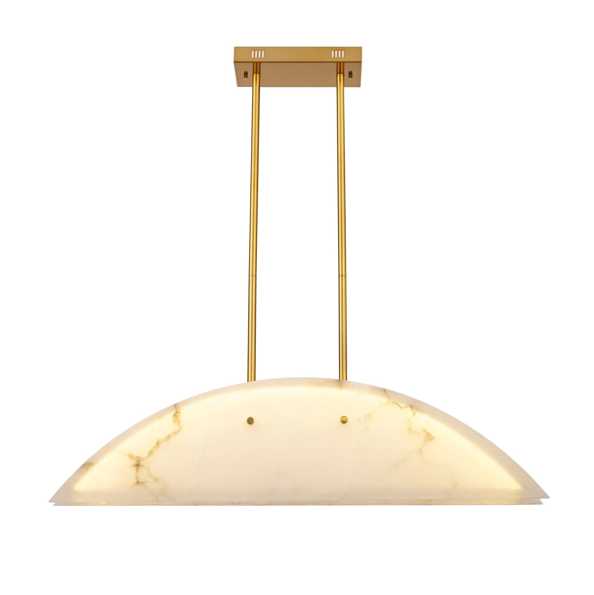 LED Pendant in Antique Brass and Alabaster LD0342AB by StarFire Crystal