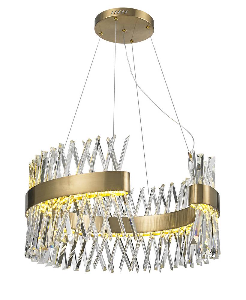 LED Chandelier in Gold LD0523GD by StarFire Crystal