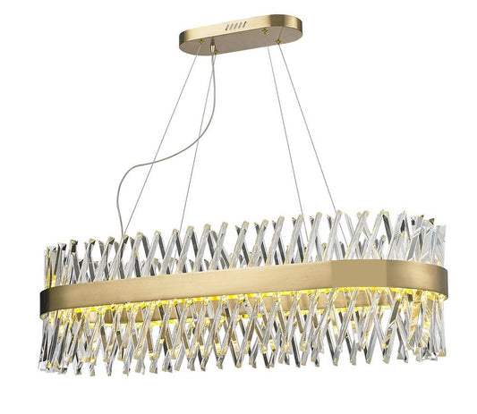 LED Chandelier in Gold LD0540GD by StarFire Crystal