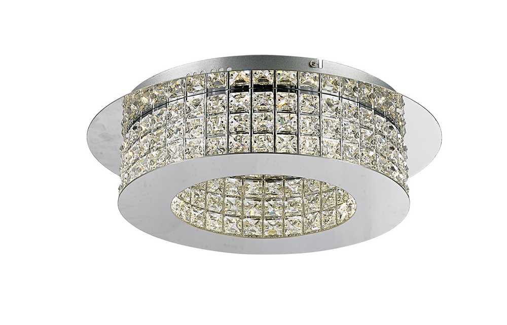LED Flushmount in Chrome LD0917CH by StarFire Crystal