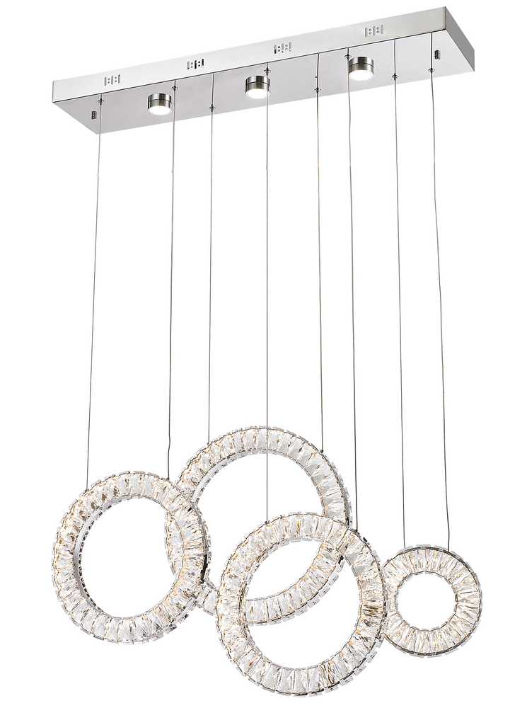 LED Pendant in Chrome LD1508CH by StarFire Crystal