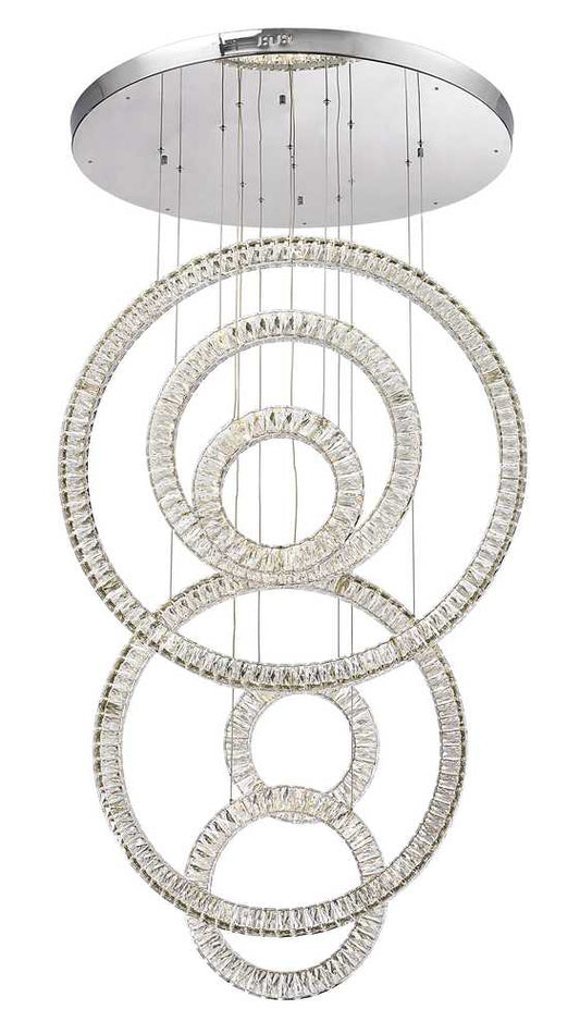 LED Chandelier in Chrome LD1535CH by StarFire Crystal