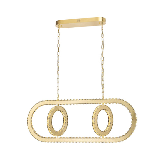 LED Pendant in Gold LD1539GD by StarFire Crystal