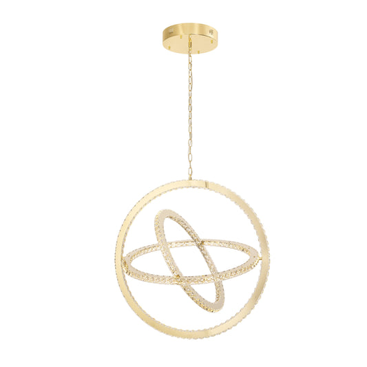 LED Pendant in Gold LD1540GD by StarFire Crystal