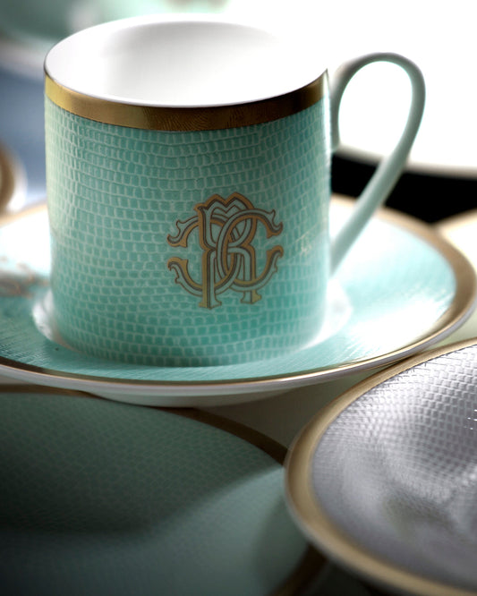 Roberto Cavalli Home Lizzard Sunrise tea cups & saucers – photo 2