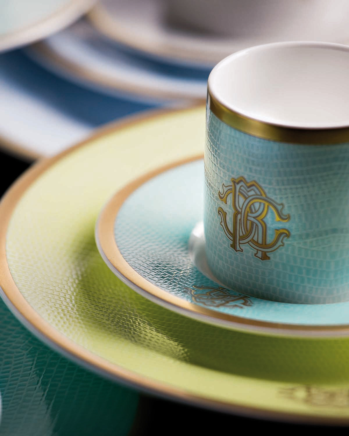 Roberto Cavalli Home Lizzard Sunrise coffee cups & saucers – photo 2