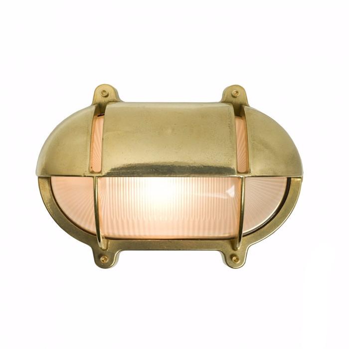 Oval Bulkhead with Eyelid Shield, Polished Brass by Original BTC (photo 2)