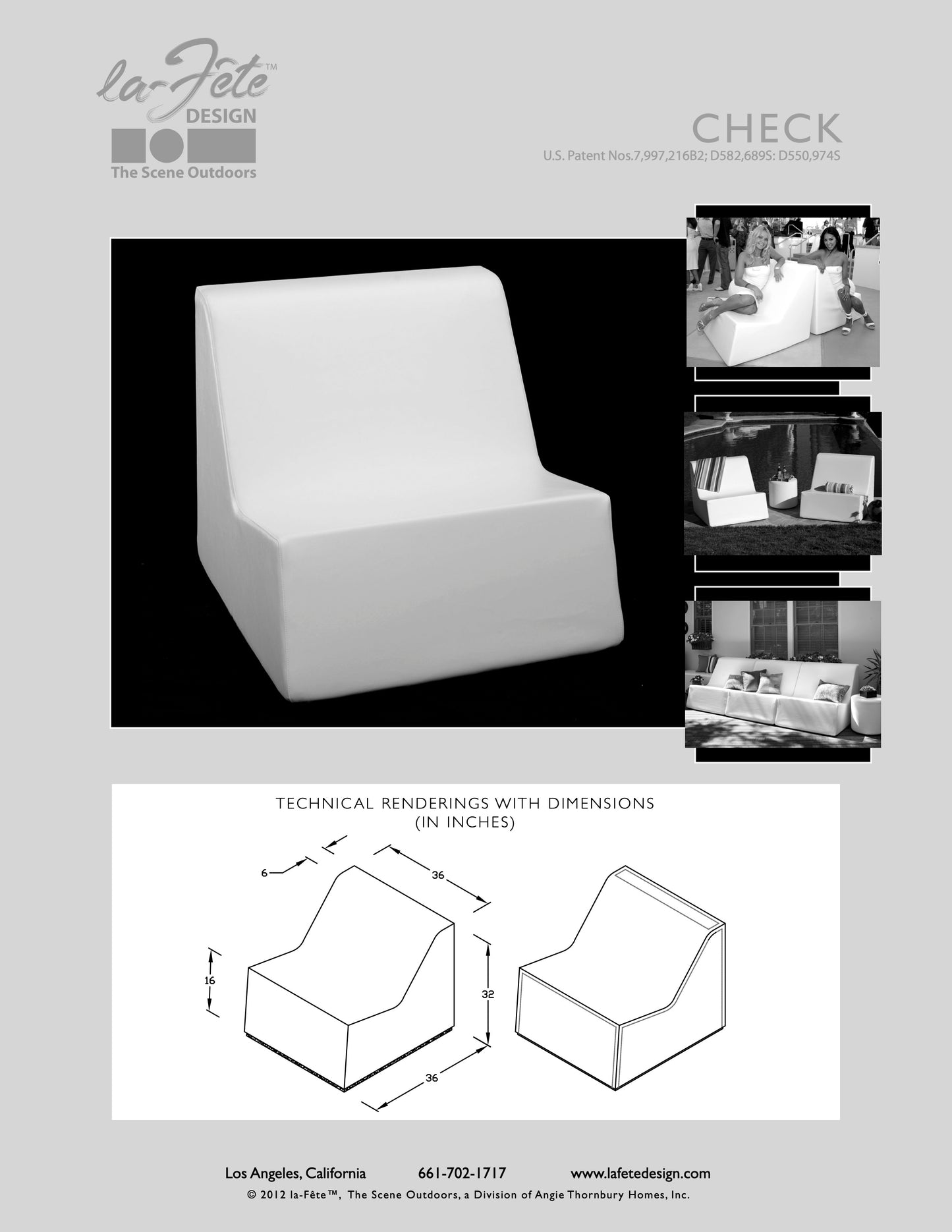 La-Fete Design Check Deep Lounge Chair