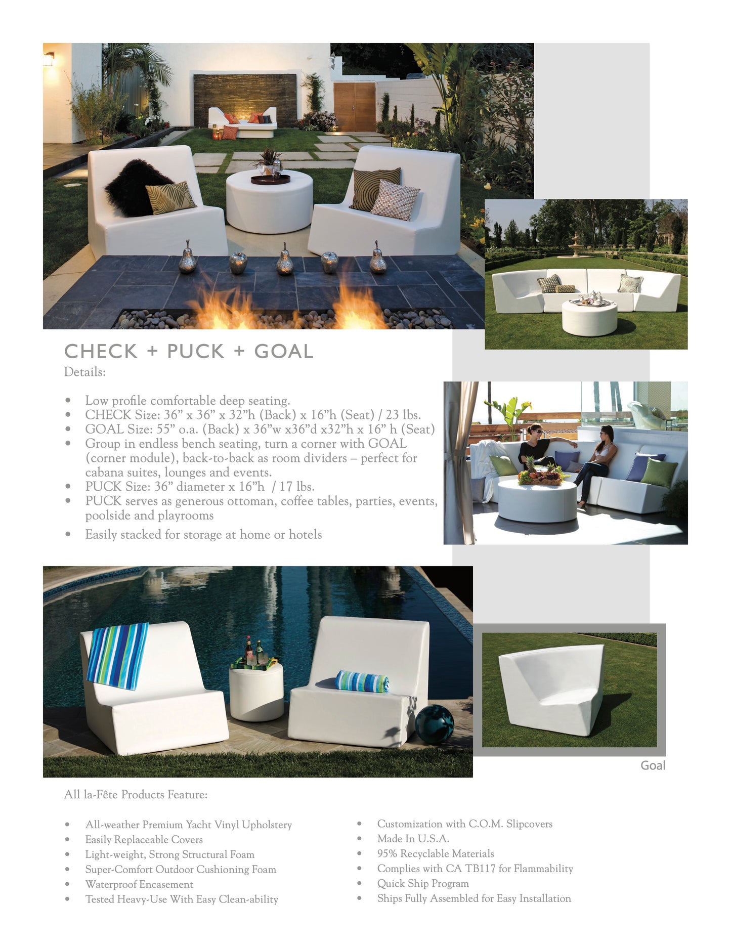 La-Fete Design Check Deep Lounge Chair