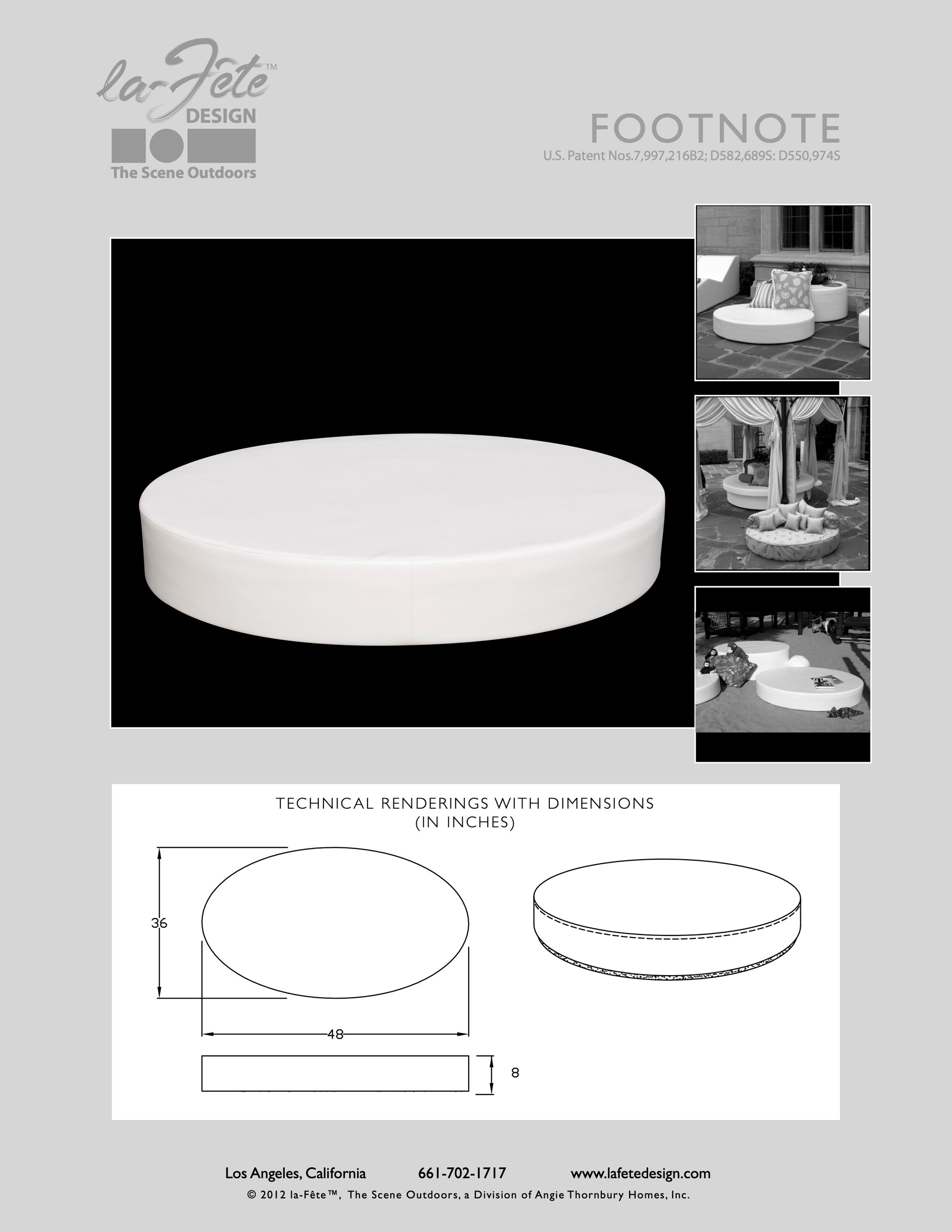 La Fete Design Furniture Footnote Oval Floor Pad at MetropolitanDecor.com