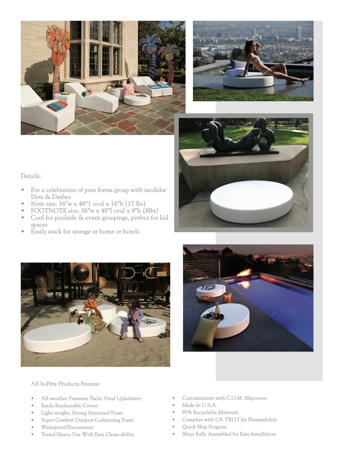 La-Fete Design Footnote Oval Floor Pad