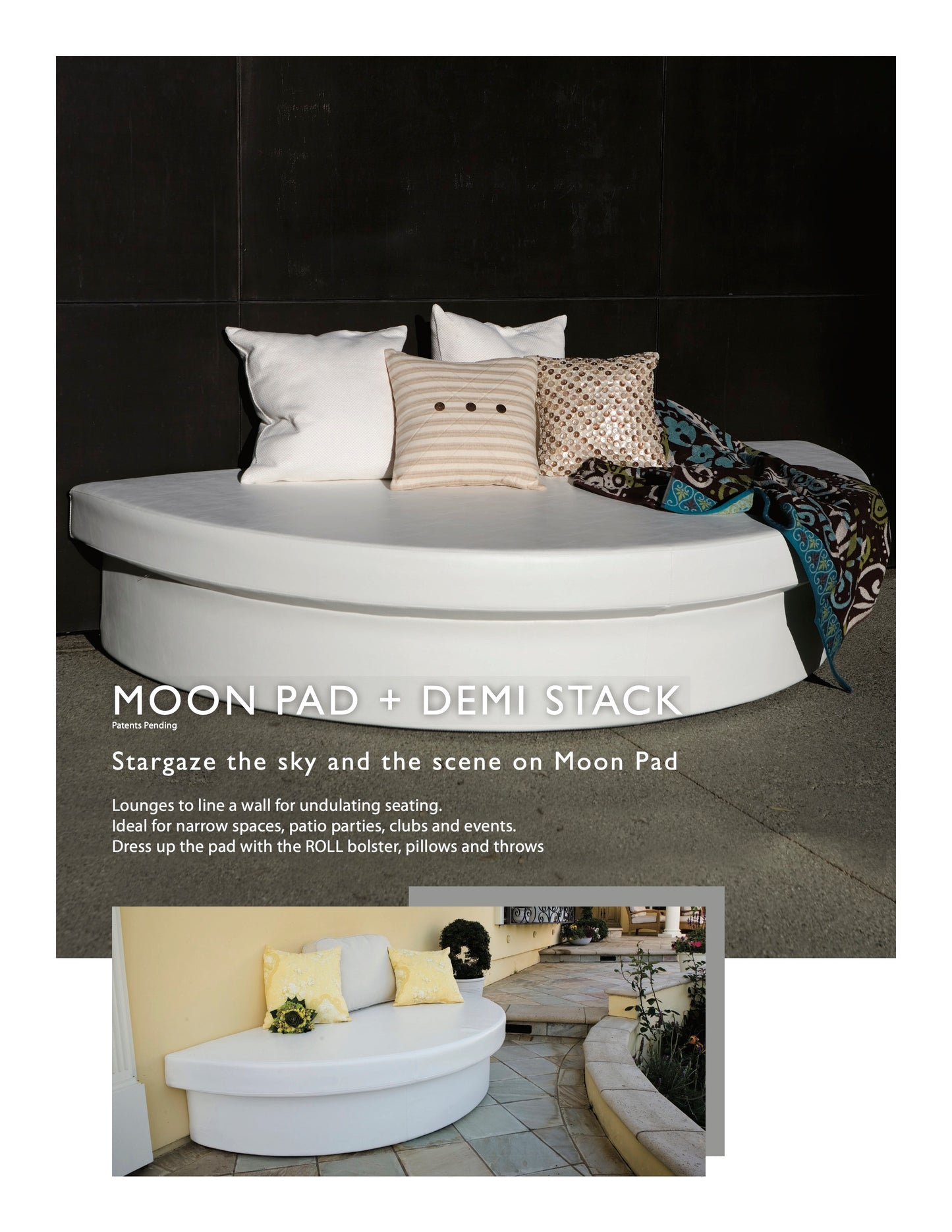 La-Fete Design Moon Pad Semi-Circle Seat